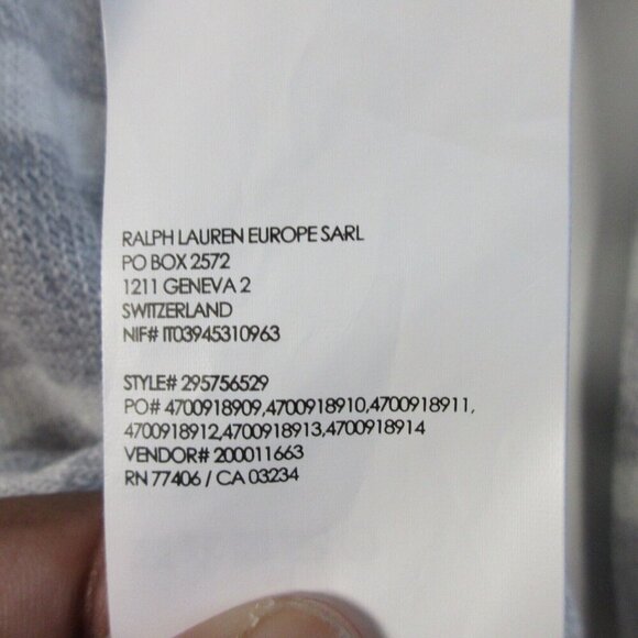 Club Monaco Linen Blend Nautical Sweater Women S Striped Gray White Knited 172 - Picture 5 of 9